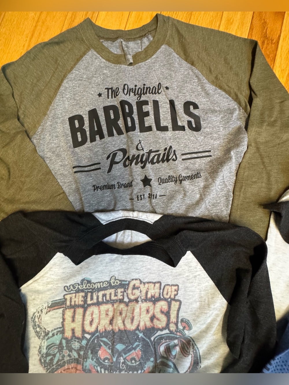 RARE 4 Lifting Shirts Barbell Cartel Barbells Ponytails Doughnuts and Deadlifts - Picture 3 of 7